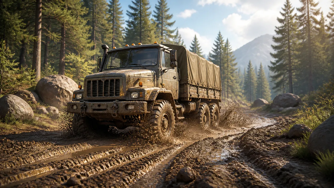 Offroad Mud Truck: Reading Traction Through Terrain