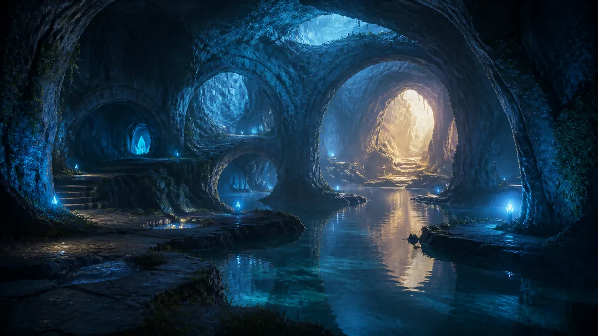 Super Grotto Escape: How Light Maps an Underground Space
