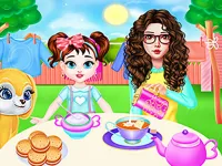 Mom And Taylor Washing Clothes image